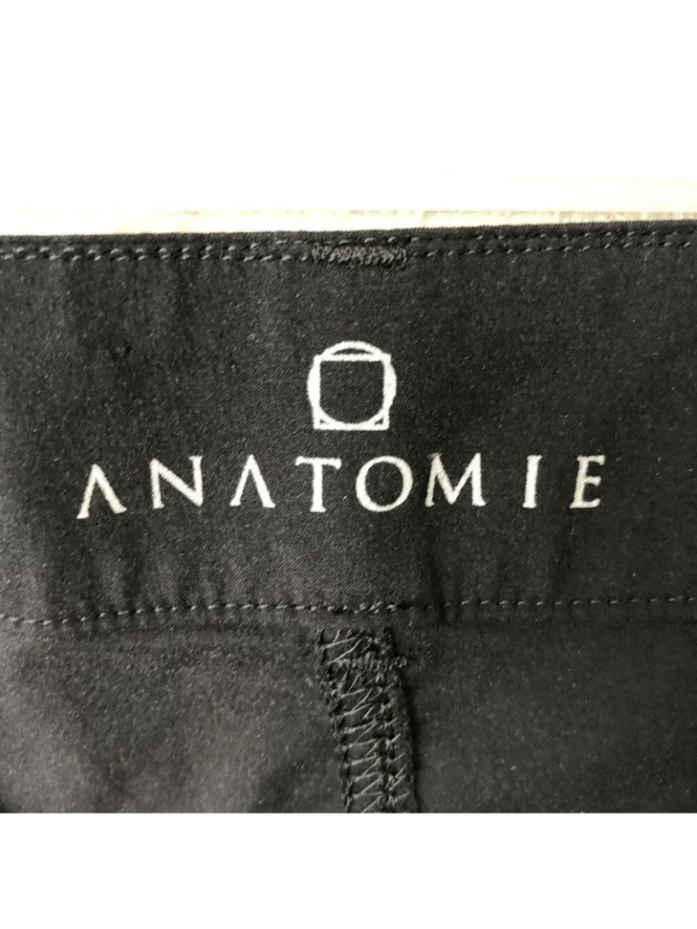Anatomie Pants Womens M Black Microfiber Slim Side Stripe Zip Travel Stretch